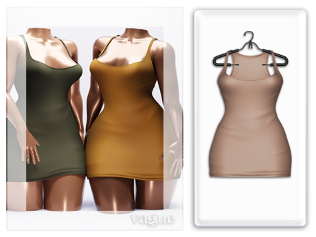 Second Life Marketplace - Vague. Tiffany Dress - Nude